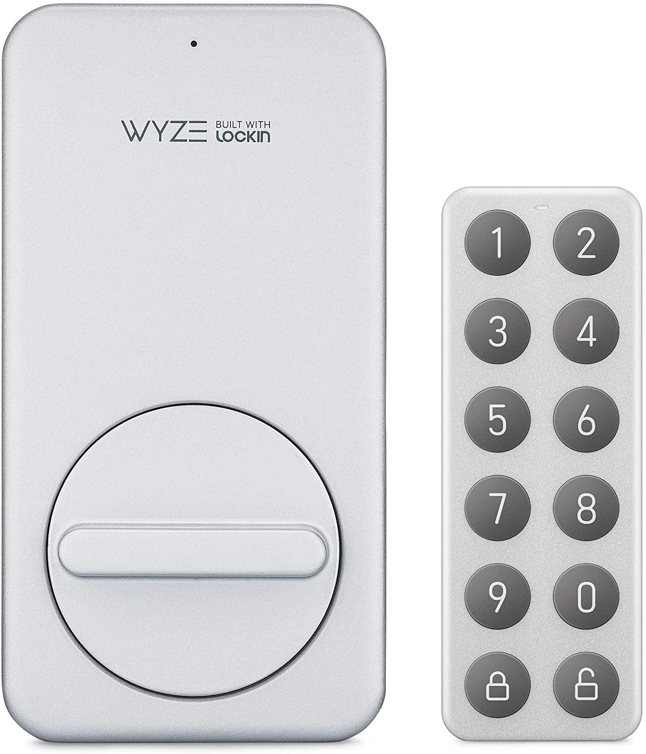 Completely Wireless Bluetooth Keypad That Allows You to Create, Share, and Use Unique Codes to Unlock Lock, Sold Separately, Silver