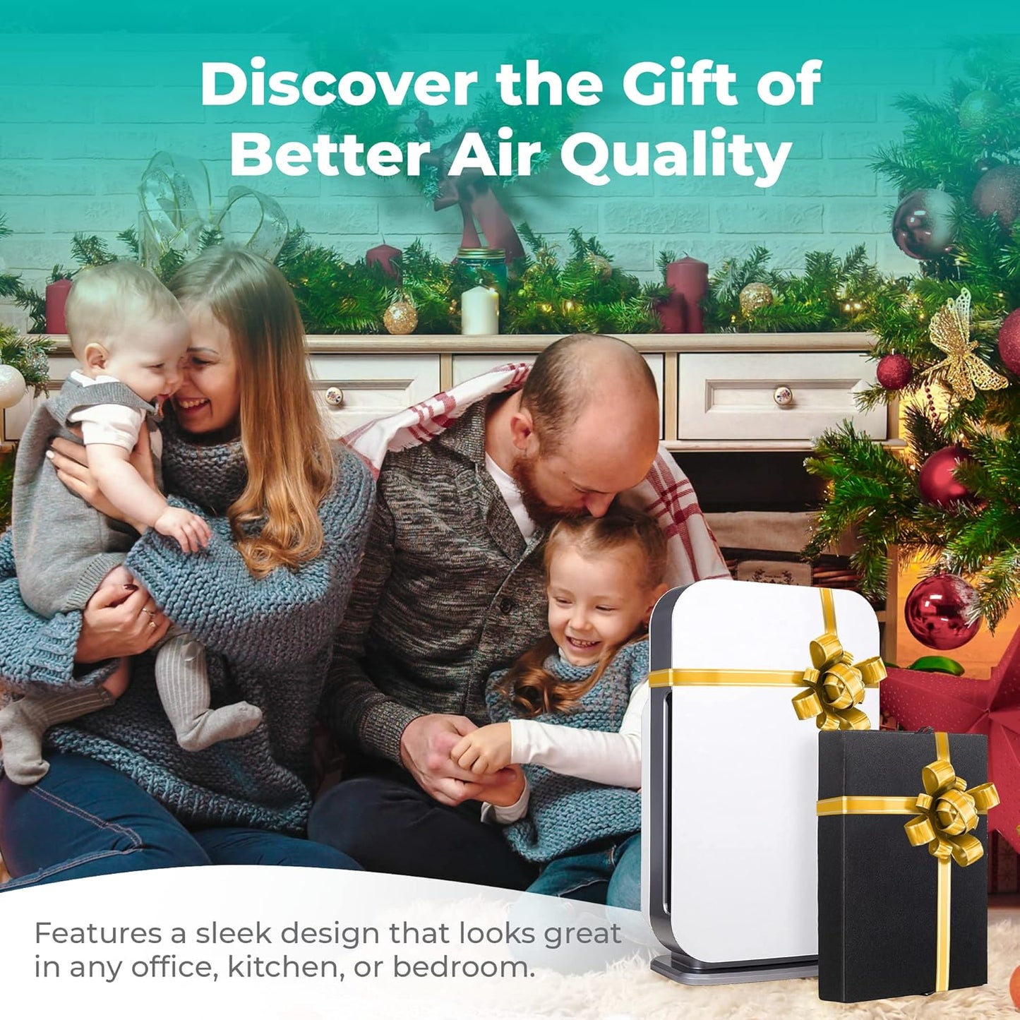 Breathesmart FLEX HEPA Air Purifier with Pure Filter, Captures Allergens, Pet Dander, Dust, Mold, and Germs. Perfect for Kids' Rooms, Home Office, Home Gym, Small Bedrooms, up to 700 Sq. Ft.