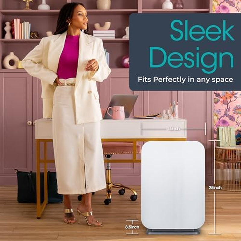 Breathesmart FLEX HEPA Air Purifier with Pure Filter, Captures Allergens, Pet Dander, Dust, Mold, and Germs. Perfect for Kids' Rooms, Home Office, Home Gym, Small Bedrooms, up to 700 Sq. Ft.